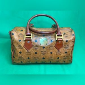 Authentic MCM Vintage Visetos Boston Bag